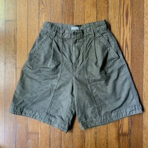 Everlane Tourist Short, High-Waisted, Cotton-Linen, Green, W size 00, NWOT